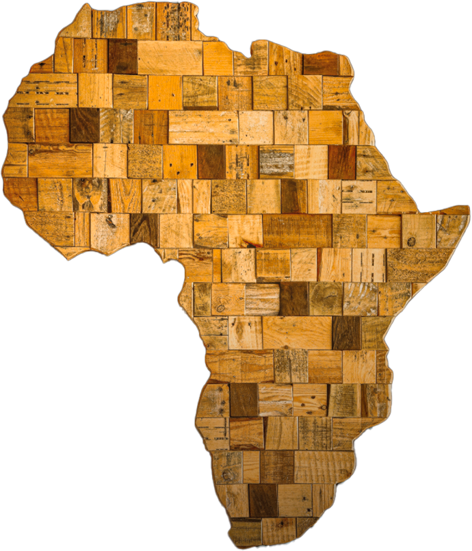 Développer les entreprises africaines Photo du continent africain en bout de bois
