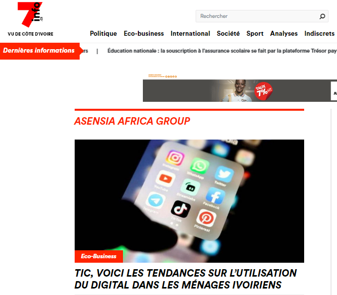Une publication de 7info promu par Asensia Africa Group